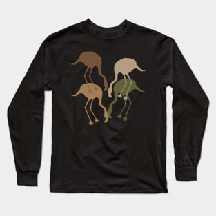 Flamingo Camouflage Pattern Long Sleeve T-Shirt